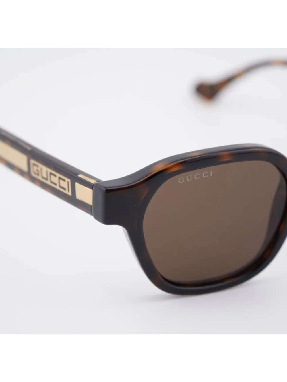 Gucci GG1730S 002 Sunglasses Havana Square Frame, Brown Lenses